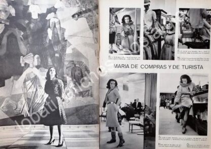 CARTEL ANTIGUO ORIGINAL DE MARIA FELIX DE COMPRAS EN NEW YORK 1950s - Imagen 4