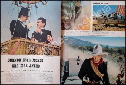 CARTEL ANTIGUO ORIGINAL DE CANTINFLAS FILMA LA VUELTA AL MUNDO EN 80 DIAS 1956