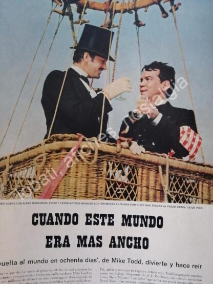 CARTEL ANTIGUO ORIGINAL DE CANTINFLAS FILMA LA VUELTA AL MUNDO EN 80 DIAS 1956 - Imagen 3