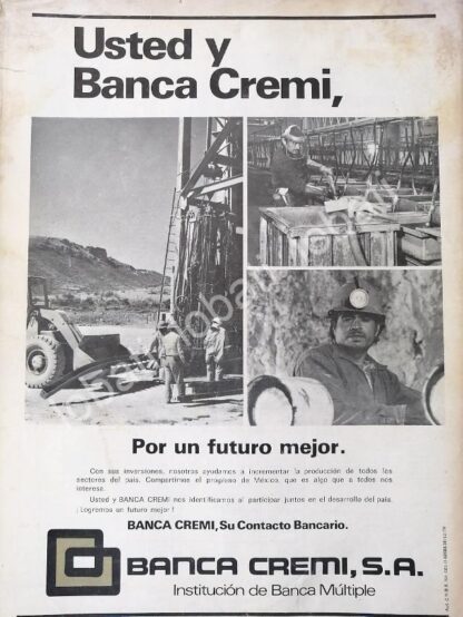 CARTEL ANTIGUO ORIGINAL DE BANCO. BANCA CREMI S.A 1978 /196