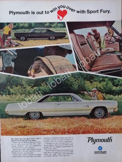 CARTEL ANTIGUO ORIGINAL DE AUTOS CHRYSLER DODGE PLYMOUTH 440 1967 /146