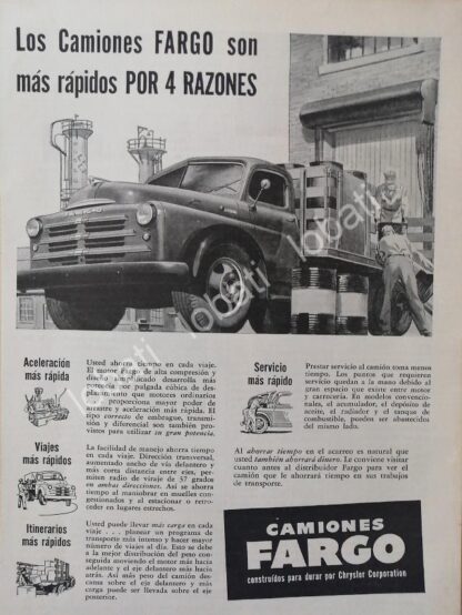 CARTEL ANTIGUO ORIGINAL DE CAMIONES DODGE FARGO 1949 /23