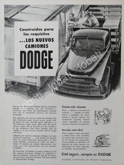 CARTEL ANTIGUO ORIGINAL DE CAMIONES DODGE 1948 /6