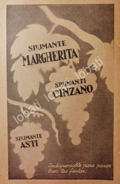 CARTEL ANTIGUO ORIGINAL DE VINOS CINZANO VERMOUTH AÑOS 20s /451