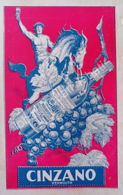 CARTEL ANTIGUO ORIGINAL DE AFICHE ART NOUVEAU VINOS CINZANO 1920s /449