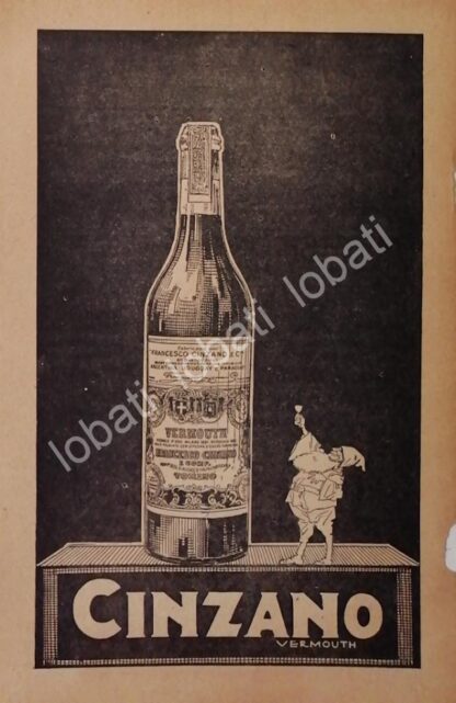 CARTEL ANTIGUO ORIGINAL DE VINOS CINZANO VERMOUTH AÑOS 20s /446