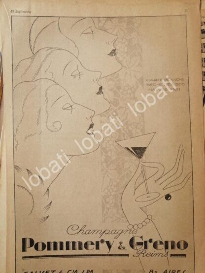 CARTEL ANTIGUO ORIGINAL DE AFICHE ART NOUVEAU VINOS CINZANO 1920s /437