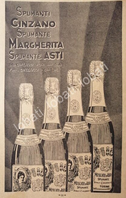 CARTEL ANTIGUO ORIGINAL DE VINOS CINZANO VERMOUTH AÑOS 20s /436