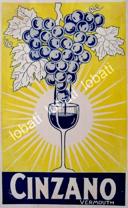 CARTEL ANTIGUO ORIGINAL DE AFICHE ART NOUVEAU VINOS CINZANO 1920s /431