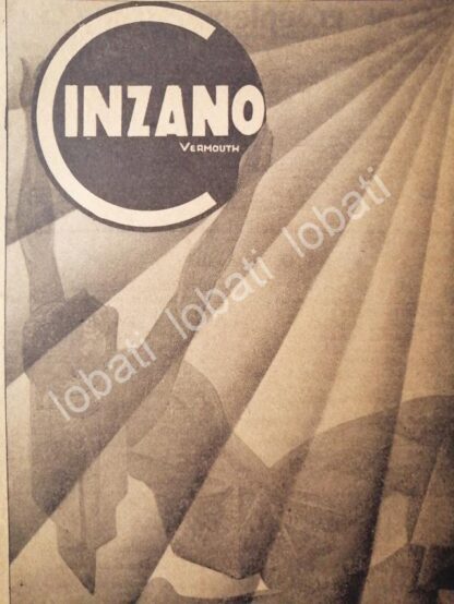 CARTEL ANTIGUO ORIGINAL DE AFICHE ART NOUVEAU VINOS CINZANO 1920s /426