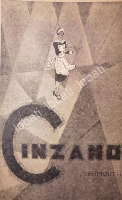 CARTEL ANTIGUO ORIGINAL DE VINOS CINZANO 1920s /420