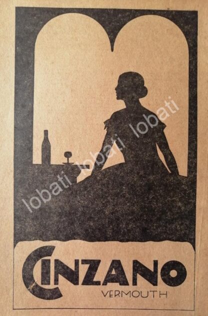 CARTEL ANTIGUO ORIGINAL DE VINOS CINZANO VERMOUTH AÑOS 20s /444