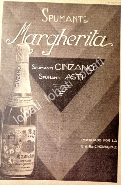 CARTEL ANTIGUO ORIGINAL DE VINOS CINZANO VERMOUTH AÑOS 20s /443