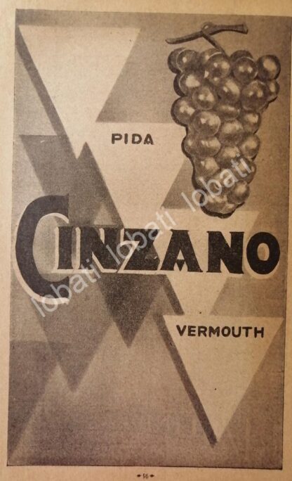 CARTEL ANTIGUO ORIGINAL DE VINOS CINZANO VERMOUTH AÑOS 20s /442