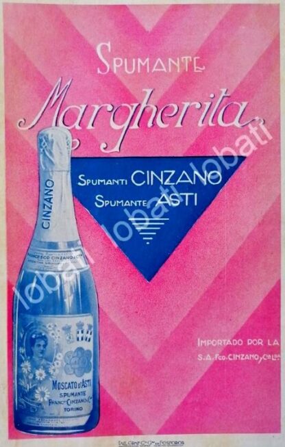 CARTEL ANTIGUO ORIGINAL DE AFICHE ART NOUVEAU VINOS CINZANO 1920s /441