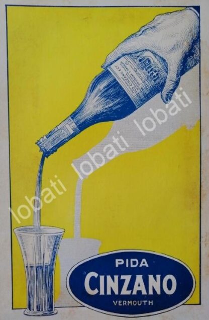 CARTEL ANTIGUO ORIGINAL DE VINOS CINZANO VERMOUTH AÑOS 20s /447