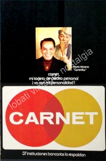 CARTEL ANTIGUO ORIGINAL DE CANTINFLAS Y TARJETA DE CREDITO CARNET 1978 /157 /FEP MEDIANO