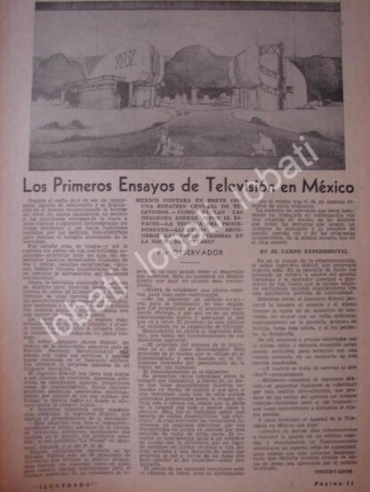 CARTEL ANTIGUO ORIGINAL DE LOS PRIMEROS ENSAYOS DE LA TELEVISION MEXICANA 1932