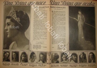 CARTEL ANTIGUO ORIGINAL DE SIMONE USSEL Y DELIA CUBILLAS, REINAS DEL COUNTRY CLUB 1934 / ASM