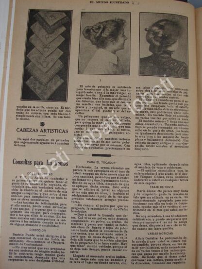 GACETA ANTIGUA 1910. " PAGINAS FEMENINAS " /22 - Imagen 3