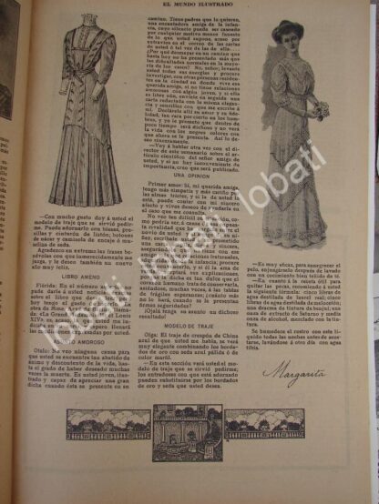 GACETA ANTIGUA 1910. " PAGINAS FEMENINAS " /22 - Imagen 4