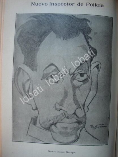 CARICATURA ANTIGUA 1914 GENERAL. MANUEL GUASQUE / MLT