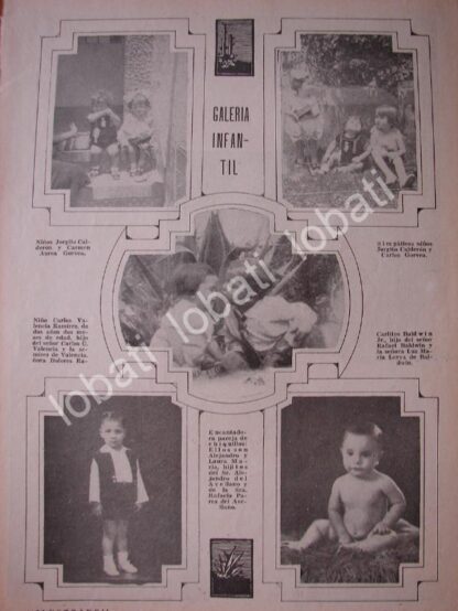 CARTEL ANTIGUO ORIGINAL DE NIÑOS AUREA GORBEA / VALENCIA RAMIREZ Y MAS 1934 /ASM