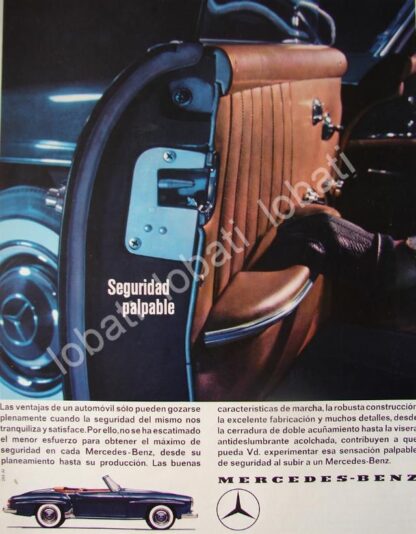 CARTEL ANTIGUO ORIGINAL DE AUTOS MERCEDES BENZ 1964 /311