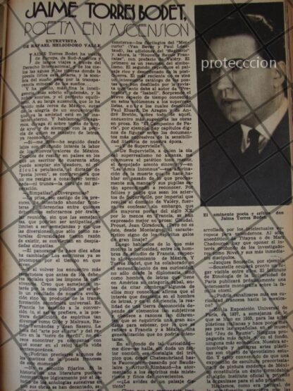 AFICHE ANTIGUO INICIOS DE JAIME TORRES BODET 1936