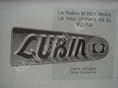 CARTEL ANTIGUO ORIGINAL DE PERFUME LUBIN 1909