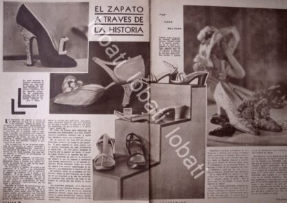 CARTEL ANTIGUO ORIGINAL DE EL ZAPATO ATRAVEZ DE LA HISTORIA 1931 / MODAS