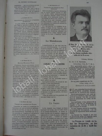 CARTEL ANTIGUO ORIGINAL DE GOBERNADOR ENRIQUE O. DE LAMADRID Y TONICO LAPERUNA 1909