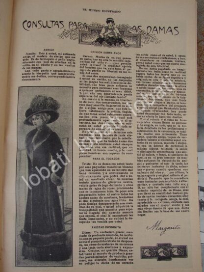 GACETA ANTIGUA 1910. " PAGINAS FEMENINAS " /24 - Imagen 2