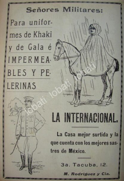 CARTEL ANTIGUO ORIGINAL DE TIENDAS LA INTERNACIONAL 1914 UNIFORMES MILITARES /757 . MILITARIA