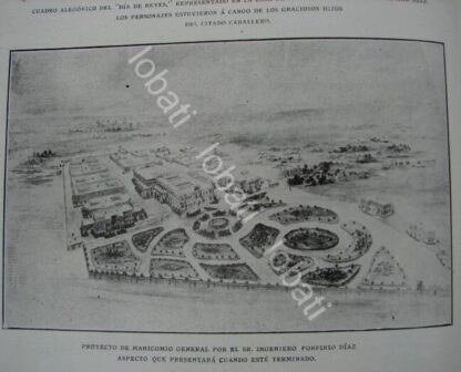 CARTEL ANTIGUO ORIGINAL DE CONSTRUCCION DEL MANICOMIO LA CASTAÑEDA 1909 - Imagen 2