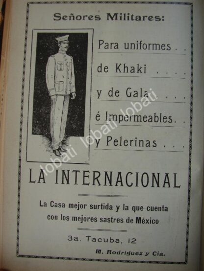 CARTEL ANTIGUO ORIGINAL DE TIENDAS LA INTERNACIONAL 1914 UNIFORMES MILITARES /758 MILITARIA