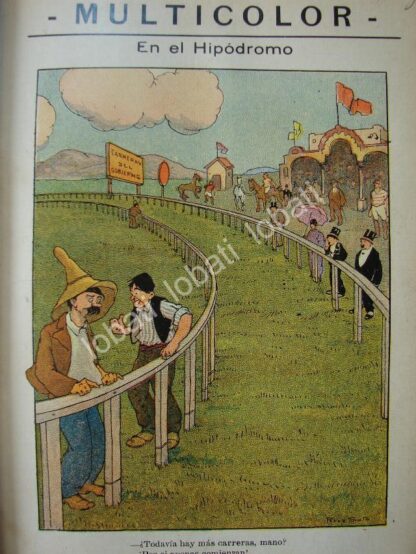 CARICATURA ANTIGUA 1914 DE ATENEDORO PEREZ SOTO. EN EL HIPODROMO