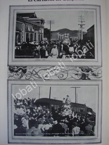 CARTEL ANTIGUO ORIGINAL DE EL CARNAVAL DE GUAYMAS, SONORA 1910 - Imagen 2