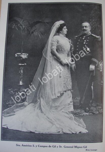 CARTEL ANTIGUO ORIGINAL DE BODA. GIL CAMPOS. 1910 ( GENERAL MIGUEL GIL ) ASM