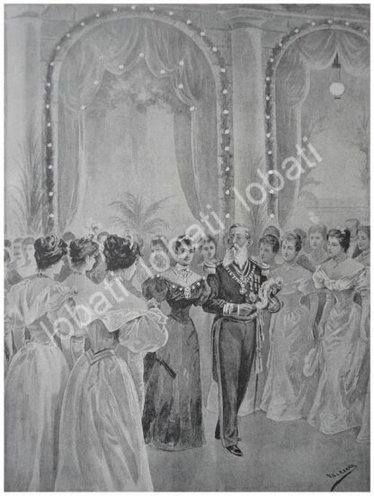 PORTADA ANTIGUA ORIGINAL  MARIANO ESCOBEDO Y ESPOSA DE PORIFIRIO DIAZ EN BAILE 1897 - Imagen 2