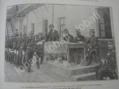 CARTEL ANTIGUO ORIGINAL DE PREMIAN A ZAPADORES POR INCENDIO EN DOS BOCAS 1909 /MILITARIA - Imagen 3