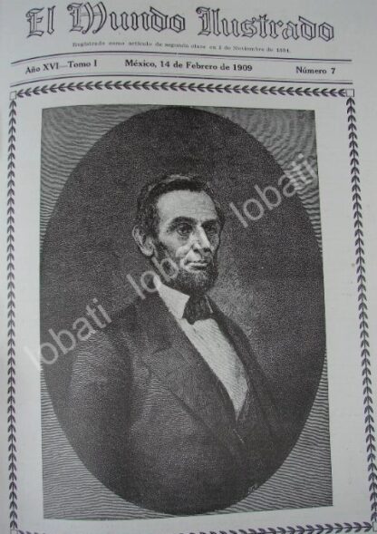 PORTADA ANTIGUA ORIGINAL  1909 CENTENARIO DE ABRAHAM LINCOLN