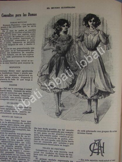 GACETA ANTIGUA " PAGINAS FEMENINAS " 1910 /55 - Imagen 4