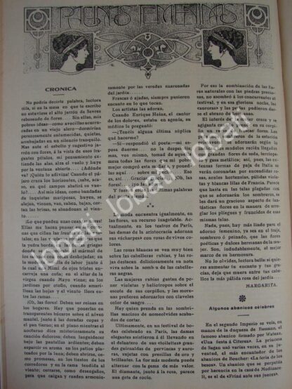 GACETA ANTIGUA " PAGINAS FEMENINAS" 1909 /69 - Imagen 2