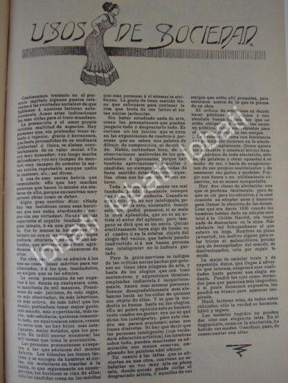 GACETA ANTIGUA " PAGINAS FEMENINAS" 1909 /69 - Imagen 3