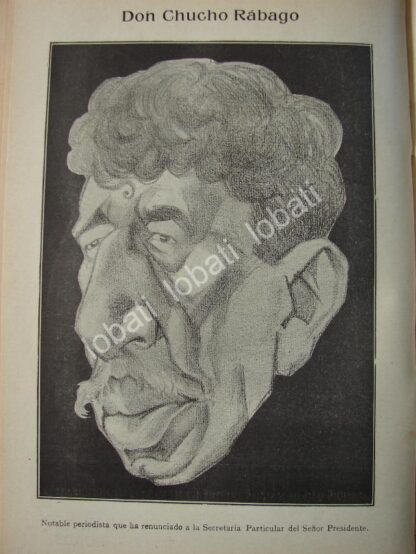 CARICATURA ANTIGUA. 1914. JESUS MARIA RABAGO / ABG PLT