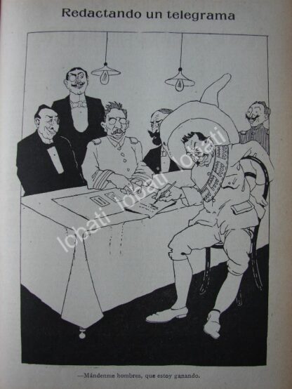 CARICATURA ANTIGUA 1914 PANCHO VILLA EN TORREON / MLT