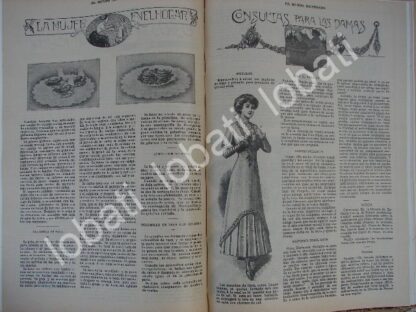 GACETA ANTIGUA " PAGINAS FEMENINAS" 1910 /70 - Imagen 2