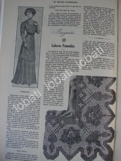 GACETA ANTIGUA " PAGINAS FEMENINAS" 1910 /70