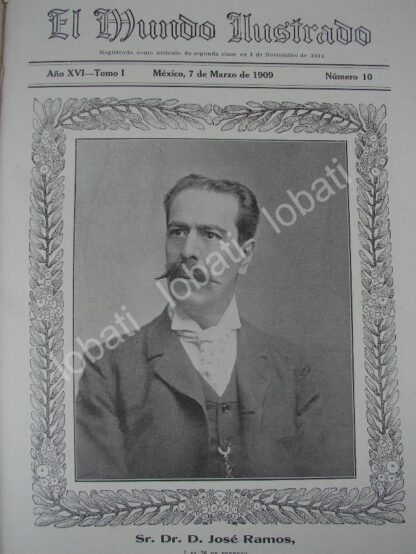 PORTADA ANTIGUA ORIGINAL  1909 MUERE EL DR. JOSE RAMOS